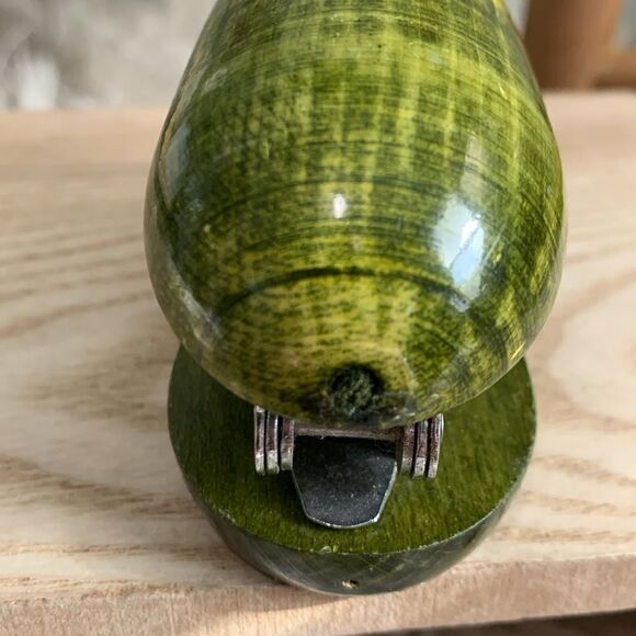 Vintage Green Wood And Metal Mouse Mini Stapler - Picture 6 of 16